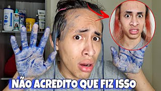 Descolorindo o cabelo e fazendo mecha branca DEU MUITO ERRADO [upl. by Llewon]