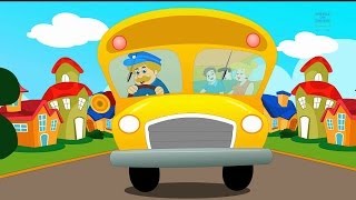 Wheels On The Bus Nursery Rhymes With Lyrics [upl. by Harimas516]