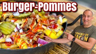 Burger Pommes  einfach und richtig gut  Westmünsterland BBQ [upl. by Mauer]