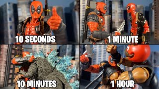 SPEED CHALLENGE Deadpool StopMotion in 10 seconds  1 minute  10 minutes  1 hour [upl. by Signe]