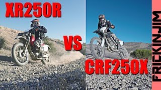 CRF250X vs XR250R RACE  Head to Head Showdown [upl. by Eelarat]