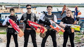 LTT Game Nerf War  Couple Warriors SEAL X Nerf Guns Fight Mr Zero Crazy Arrest The Transport Team [upl. by Nyltac205]