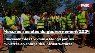 Burkina Faso  Le ministre Sorgho lance les travaux des mesures sociales du gouvernement 2024 [upl. by Wayolle]