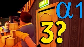 Три соседа перед дверью Hello Neighbor Alpha 1 [upl. by Dnalerb]