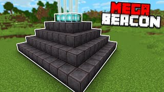 I Made A Full MEGA Netherite Beacon In Minecraft Hardcore [upl. by Ybrek]