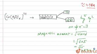 Using crystal field theory draw energy level diagram write electronic configuration of the central [upl. by Crain]