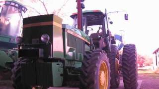 JOhn Deere 4850 with straight pipe start up [upl. by Xenophon701]