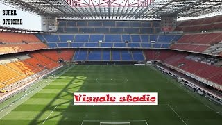 Visuale San Siro fila 11 posto 28 settore 159 primo anello arancio poltroncina centrale Meazza [upl. by Rebane]