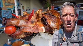 Peruanos probando comida Ecuatoriana ¡Encebollado Cuy y Hornado [upl. by Baiss]