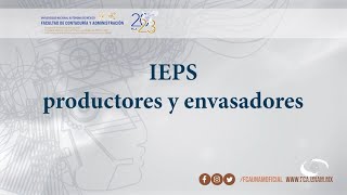 IEPS productores y envasadores  25 OCT 23  Consultorio Fiscal [upl. by Connel]