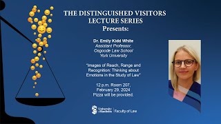 Distinguished Visitors Lecture Series Dr Emily Kidd White [upl. by Eirol]