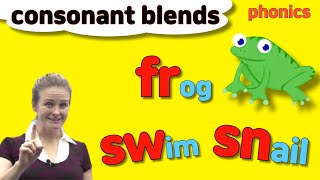 Consonant Blends  bl br cl cr fl fr gl gr pl pr s blends  Phonics [upl. by Shaina]