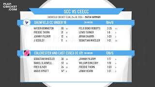 Shenfield CC Under 19 v Colchester and East Essex CC U19 T20 [upl. by Derrick9]