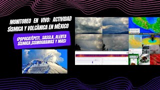 Monitoreo en Vivo Actividad Sísmica y Volcánica en México Popocatépetl SASSLA Alerta Sísmica [upl. by Silrak]