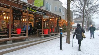 Montreal Snow Walk  Fantastic Snowfall in Monkland Village  Winter in Canada 2021 [upl. by Attenyl]