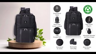 Aerolite 40x20x25cm Ryanair Max CarryOn Aerolites EcoFriendly Backpack Fits Ryanair Perfectly [upl. by Anirtik377]