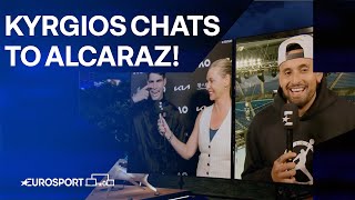 Your body looks AMAZING 💪🤣  Nick Kyrgios interviews Carlos Alcaraz 🎤  Australian Open 2024 🇦🇺 [upl. by Thibaud]