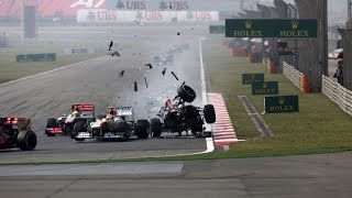 F1 Buddh international circuit INDIA Car crash [upl. by Aihtak]