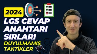 2024 LGS Cevap Anahtarı Taktikleri [upl. by Hinckley638]