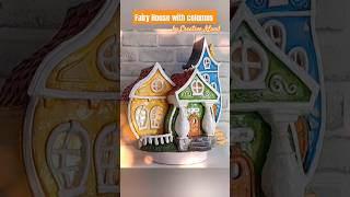 Fairy House with columns diy fairyhome handmade clay creativeiland fairyhouse [upl. by Swanhilda]