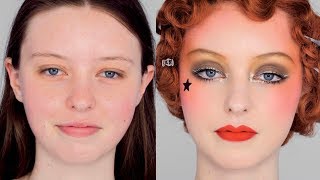 The GOLD Look  Vintage 1920s inspired Collette Marchant Makeup [upl. by Aibara]