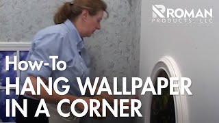 How to Hang Wallpaper in a Corner [upl. by Brownson]