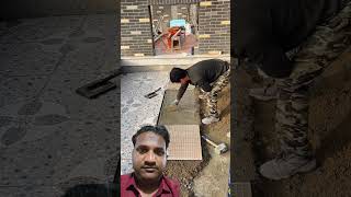 Tiles Lagane Ka New Tarika tiles construction diy satisfying concrete amazingconstruction [upl. by Sikram]