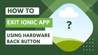 Ionic 7  How to exit the App using hardware back button [upl. by Aenel605]