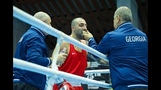 702202492kgბრძ№1Boxing 75th Strandja RED KUSHITASHVILI Georgii GEO VS BLUE TOKHIROV Nusrat UZB [upl. by Harriet]