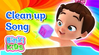 Clean Up Song  Binkikids Nursery Rhymes amp Kids Songs [upl. by Ketti]