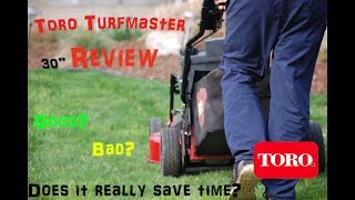 Toro Turfmaster 30 inch comprehensive REVIEW Devons Lawn Care [upl. by Onaivlis]