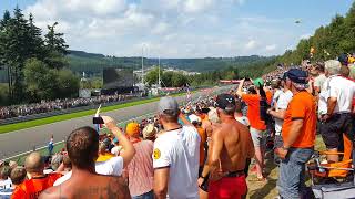 FANS VIEW  F1 Spa 2016  FIRST LAP  Start Crash Max Verstappen Vettel Raikkonen [upl. by Tseng]