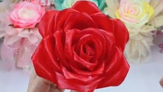 Fastest Way to Create Satin Ribbon Rose Flowers in 10 Minutes [upl. by Glarum257]