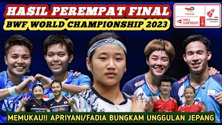 Hasil Semua Sektor Perempat Final Kejuaraan Dunia BWF Badminton Championship 2023 Hari Ini [upl. by Imrots109]