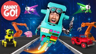 “Robot Energy” Toy Factory Adventure 🤖⚡️ Robot Dance Brain Break  Danny Go Songs for Kids [upl. by Marion]