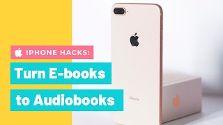 Turn Ebooks to quotAudiobooksquot on your iPhone  TexttoSpeech on iOS [upl. by Esimehc]