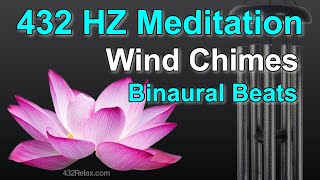 Wind Chime Sounds 432 HZ with Alpha Binaural Beats [upl. by Yasu]