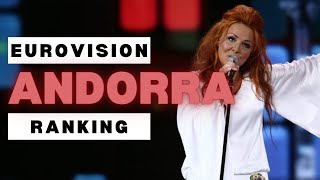 My Andorra Ranking  Eurovision 20042009 [upl. by Ahteres659]