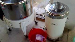 Miele 155  Z203 Chrome 1955 Risciacqui e Centrifuga 180810 [upl. by Dnalyr678]