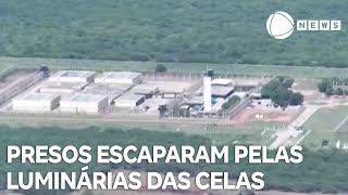 Presos conseguiram escapar pelas luminárias das celas em presídio em Mossoró [upl. by Aerdnna]