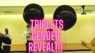 OUR OFFICIAL TRIPLETS GENDER REVEAL  Dee amp T Plus Three [upl. by Aplihs]