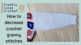 How to Decrease Crochet Granny Stitches Tutorial [upl. by Wolbrom]