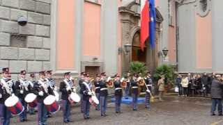 Scuola Militare Nunziatella sfilata dei cadetti e batteria tamburi [upl. by Nahtanha102]