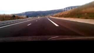 Driving over the Millau Viaduct [upl. by Hairehcaz538]