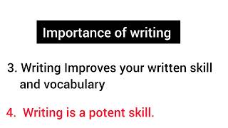 Importance of writing10 lines essay on importance of writing writing essayenglishreadingpractice [upl. by Efron]