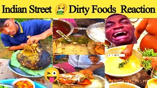 Indian Dirtiest Street Foods Funny Reaction 🤮 part1 [upl. by Felike291]