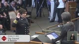 Valerie Frausto officially appointed as new SAFD Fire Chief [upl. by Attennaej]