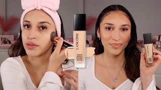 LANCOME TEINT IDOLE ULTRA 24HR LONG WEAR MATTE FOUNDATION REVIEW amp WEAR TEST [upl. by Atiuqal]