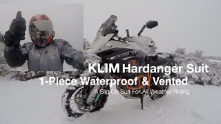 KLIM Hardanger 1 Piece Suit Review while On Bike In Rain and Snow [upl. by Bonneau]