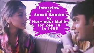 Interview of Sonali Bendre by Harvinder Malik for Zee TV in 1995 [upl. by Keri]